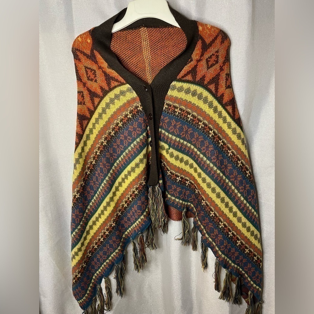 SIERRA FRINGE PONCHO. One size​​​​​​​​​​​​​​​​​​​​​​​​​​ - Picture 10 of 13